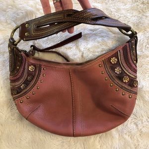 Coach rare pink leather hobo purse